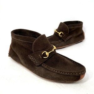 GUCCI ブラウンレザー ローファー EU38C JP25cm ヨルダーン〕レザー ローファーダークブラウン レザー | GUCCI公式